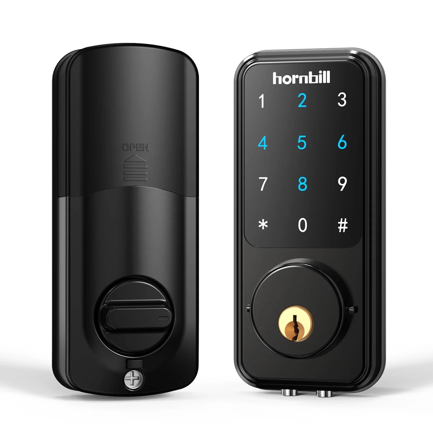 Hornbill Smart Front Door Lock Deadbolt Keyless Entry Locks Electronic Digital Keypad Bluetooth Security For Home Office Airbnb